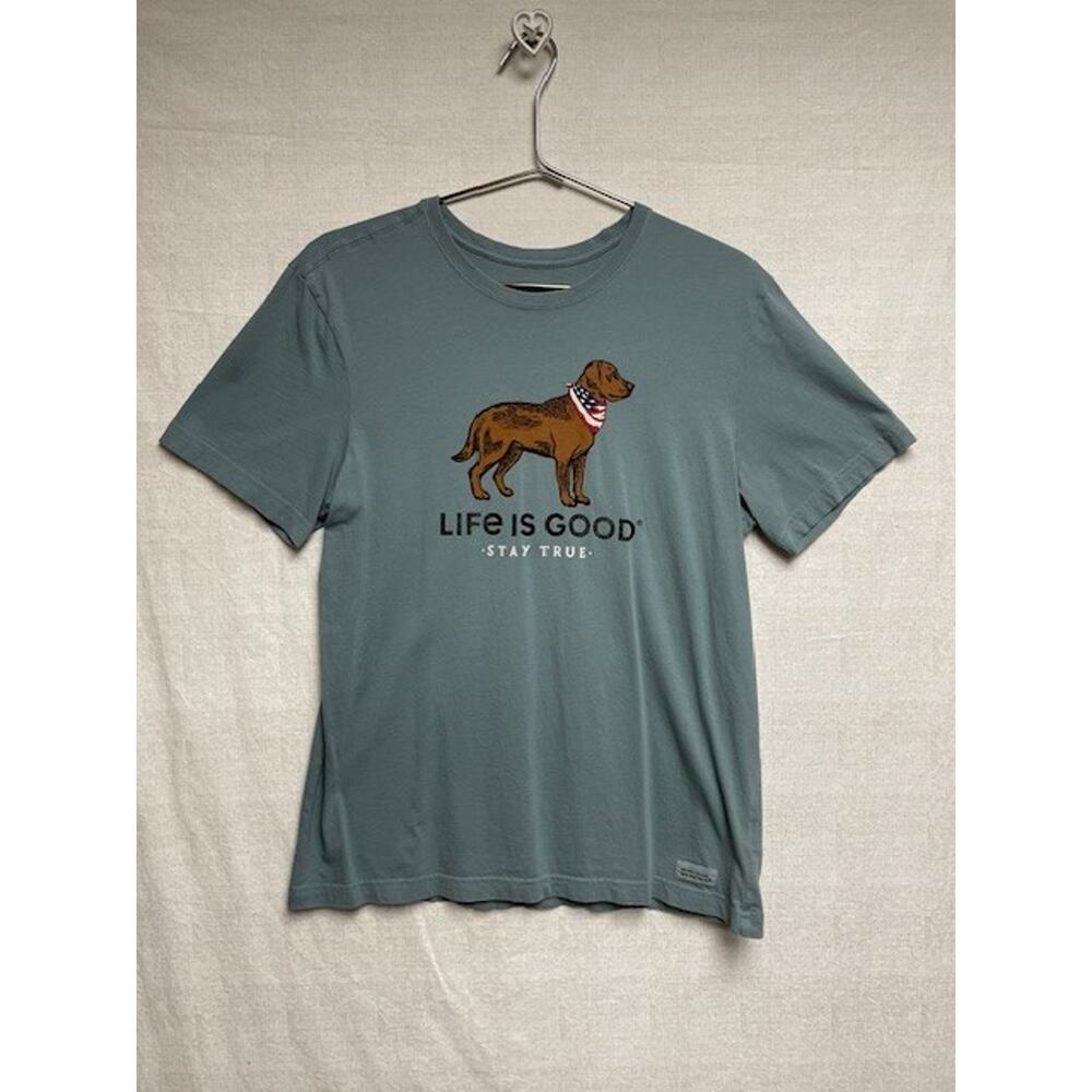 Life Is Good Men's Stay True Crusher Short Sleeve T-Shirt Moss Green - Size M